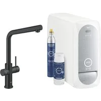 Grohe Küchenarmatur Blue Home L-Auslauf Starter Kit, black velvet (31454KS1)