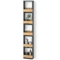 Livinity® Weinregal Regusa, Goldkraft Eiche/Anthrazit/Anthrazit, 30 x 180 cm, 1-tlg.