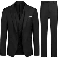 Allthemen Anzug (3 tlg) Herren Slim Fit Anzug Elegantes Anzugset für Business