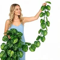 Künstliche Zimmerpflanze 4st Künstliche Monstera-Grünpflanzen, Kunststoff, Hängedekoration, Agger