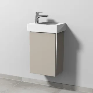 Sanipa 3way Waschtischunterbau zu Geberit iCon Waschtisch mit 1 Tür, Kaschmir-Matt BP6571U