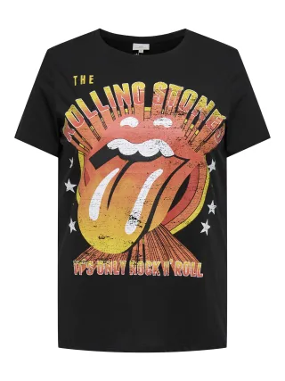 ONLY CARMAKOMA - CARROLL SS O-NECK REG TEE LC JRS Black - Gr. - 48