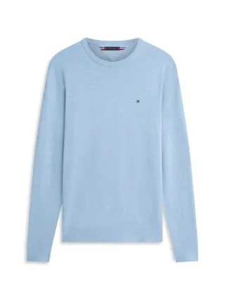 Tommy Hilfiger - Pullover mit Flag-Stickerei blau - Gr. - L