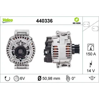 Valeo Generator  150A Mercedes C-Klasse E-Klasse Sprinter Vito 440336