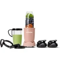 nutribullet Standmixer Pro NB907MACL - kompakter Mixer, 900 W, 2 Mixbecher (700+925ml), Rosa, 900 W, Drücken, drehen, mixen, starker Motor,Becher+Zubehör spülmaschinenfest