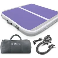 VENDOMNIA Turnmatte AIR Tracking TRACK Matte - aufblasbar, Tumbling Matte (10 cm - 20 cm hoch, mit elektrischer Pumpe, Farbwahl, Größe: 1 2 3 4 m Tumblingmatte, Gymnastikmatte, Turnmatte, Trainingsmatte, Fitnessmatte)