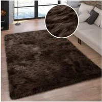 OTTO home Hochflor-Teppich Valeria, Fellteppich, kuschelig, flauschig, rechteckig, Höhe: 60 mm, Kunstfell, weiche Teppiche, Wohnzimmer, Schlafzimmer, Esszimmer