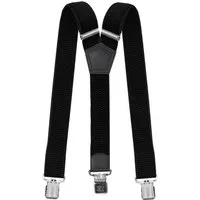 Fabio Farini Hosenträger 4cm Breites Y-Design verstellbar mit extra starken Clipverschluss, Schwarz