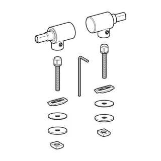Geberit Ersatz Edelstahlscharniere 598114000 zu WC Sitz Joly 571005000 vor BJ 03/2014
