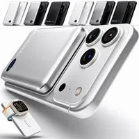 GreenHec Powerbank MagSafe iPhone 17 16 15 14 13 12 Pro Max Power Bank Wireless Powerbank MagSwift Duo Powerbank A 10000 mAh (1,5 V), Magnetische 10000mAh 5000mAh Induktiv Batterie Kabellos Laden Slim Air