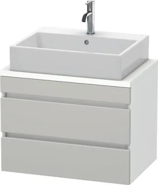 Duravit DuraStyle Konsolenwaschtischunterbau wandhängend Betongrau & Weiß Matt 700x478x512 mm - DS53 DS530600718