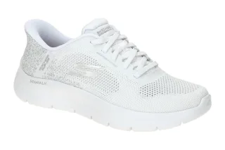 Skechers 125503 WHT GO WALK FLEX - SAFIYA Damen Slipper wei? Textil Memory Foam