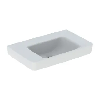 Geberit Renova Plan Waschtisch 501697008 75x48cm, ohne Hahnloch, ohne Überlauf, Ablagefläche, weiß KeraTect