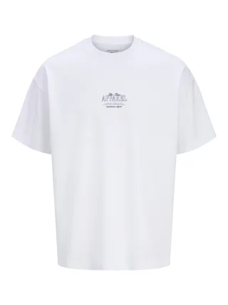JACK&JONES - JJEBARRON STUDIO TEE SS O-NECK SN White - Gr. - M