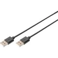 USB 2.0 Anschlusskabel USB-A (Stecker) > USB-A (Stecker) schwarz, 3 Meter