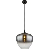 GLOBO LIGHTING Hängeleuchte MAXY, ohne Leuchtmittel, Hängelampe Glas rauchfarben klar verlaufend Esszimmer Esstisch