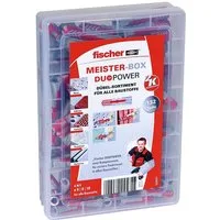 Fischer Befestigungstechnik Schrauben- und Dübel-Set FISCHER Universaldübel Duopower Sortiert MEISTER Box (132 Stk)