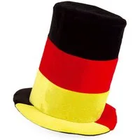 Fries Zylinder Deutschland Zylinder Hut Gr. 58 Schwarz Rot Gold Fan WM EM Party Deutschlandfarben