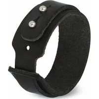 Simaru Lederarmband Made in Germany Leder Armband Herren (Echtes Leder, Handgefertigt, Robuster Druckknopfverschluss, perfektes Schmuck Geschenk), Modell Merano Premium Armband 25mm schwarz und braun