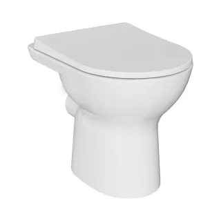 VitrA New S20 Round Tiefspüler-Stand-WC spülrandlos Smooth Flush open Weiß Hochglanz,7711L003-0075 7711L003-0075