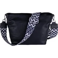 MIRROSI Umhängetasche Damen Crossbody Bag, Echtleder Made In Italy (Schultertasche für jeden Anlass (1 Tasche & 2 Gurte), BOHO Style), 30x20x13cm, gemusterten& verstellbaren Schulterriemen