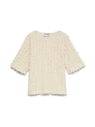Aware - AWDESTINY 2/4 O-NECK TOP Whitecap Gray - Gr. - S