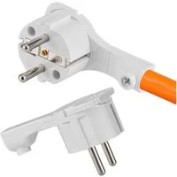 HB-DIGITAL Schuko-Stecker hb-digital Schutzkontaktstecker für NYM Kabel flaches Winkelstecker, flach