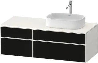 Duravit Zencha Konsolenwaschtischunterbau wandhängend Schwarz Linienstruktur & Weiß n/a & Supermatt  ZE4827063840000