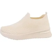 Ital-Design Damen Low-Top Freizeit Sneaker (85878513) Keilabsatz/Wedge Sneakers Low in Beige