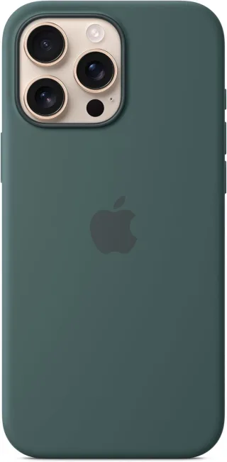 Apple Silikon Case mit MagSafe [für iPhone 16 Pro Max] seegrün