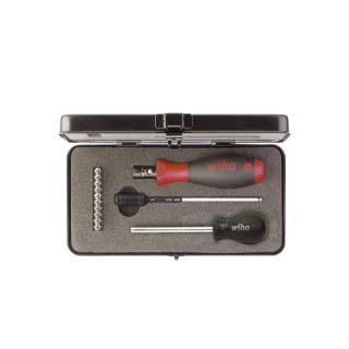 Wiha Drehmoment-Schraubendreher Set TorqueVario -S 0,8-5,0 Nm TORX , TORX PLUS 14-teilges Set variabel einstellbare Drehmomentbegrenzung mit Box -...