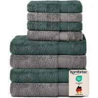 Komfortec Handtuch Set aus 100% Baumwolle, 4 Handtücher 50x100 cm und 4 Badetücher 70x140 cm, Frottee (Packung, 8-St), Duschtücher & Badehandtuch, Weich, Towel, Groß