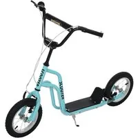 HOMCOM Scooter Tretroller Kickboard mit Luftreifen 12 Zoll, ab 5 Jahre, Blau, 0 km/h, (Scooter, 1 tlg., Kinderscooter), 120L x 58B x 75-80H cm