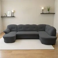 DOMO collection Wohnlandschaft FLORES 293x180x86 cm, hochwertig, komfortabel, U-Form, 3 Teile, wahlw. mit Bettfunktion, wahlw. mit Federkern, Unser Dauertiefpreis