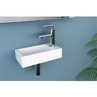 NEG Waschbecken NEG Hänge-Waschbecken Uno41H extra klein mit Monta (41H), Montagematerial inkl.