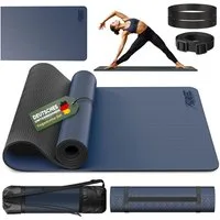 RE:SPORT Gymnastikmatte 183 x 61 x 0,6 cm mit Tragetasche Yogamatte TPE Fitnessmatte (rutschfest), Trainingsmatte mit Tragegurt Fitness Gymnastik Pilates Workout