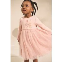 Next Partykleid Mesh-Partykleid mit langen Ärmeln (1-tlg)