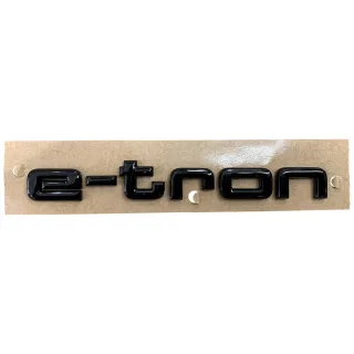 Original Audi Black Edition e-tron Emblem Schriftzug Logo Emblem in Schwarz glänzend für das Heck / Hinten selbstklebend