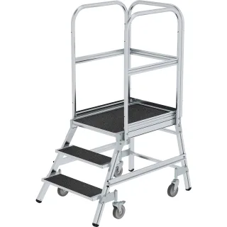 Munk Podesttreppe eins. begehbar mit Federrollen Korundbeschichtung R13 - 054103