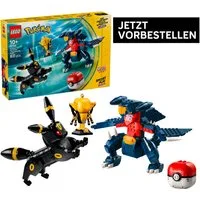 LEGO® SMART Play: Nachtaras und Knakracks Duell um die Meisterschaft (72165) Konstruktionsspielsteine, (831 St), LEGO Pokémon, Mit SMART Brick kombatibel (nicht enthalten)