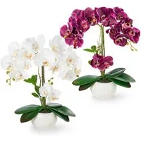 Kunstorchidee PASCH® Orchidee künstlich wie echt (40cm) in Hochglanz-Keramiktopf Orchidee, PASCH