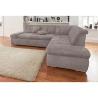 DOMO collection Ecksofa NMORIC inkl. Zierkissen 273x216x80 cm L-Form, Ottomanen-Abschluss, wahlweise mit Bettfunktion und Armlehnverstellung