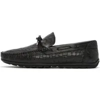 Derimod Lässige Loafer aus Leder Loafer Echtes Leder, Prägestruktur, Slip-On-Design, Weiches Innenfutter