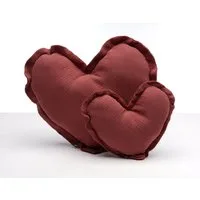 von Herzen Babykissen Musselinkissen Herz aus 100% Baumwolle, Dekokissen Kuschelkissen