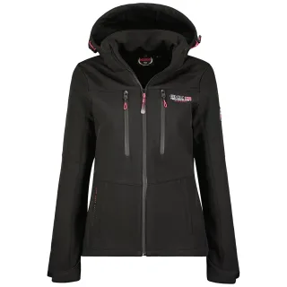 Geografische Norwegen-Jacke für Damen. Die Jacke ist aus hochwertigem Polyester und Elastan gefertigt und hat ein warmes Innenfutter. Marke: Geographical NorwayModellname: Softshell Jacket TimmexKategorie: Softshelljacke DamenMaterialien: Polyester u