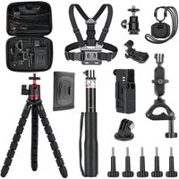 Neewer Kamerazubehör-Set 16 In 1 Zubehörset kompatibel mit DJI OSMO Pocket 3, (Packung), Verlängerung Adapter Bergsteigen Radfahren Dual Cam Vlog