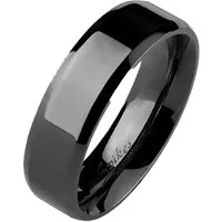 Taffstyle Fingerring Herren & Damen Ring Edelstahl Schwarz Größe 59 (18.8) Breit 8mm (Trauring Hochzeitsring), Herrenring Damenring Freundschaftsring Paarring Partnerring Ehering