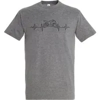 Youth Designz Print-Shirt Heartbeat Motorrad Herren T-Shirt mit modischem Bike Aufdruck