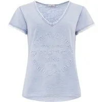 Zwillingsherz T-Shirt Damen T-Shirt Positive Mind in verschiedenen Farben Aufdruck Positive Mind