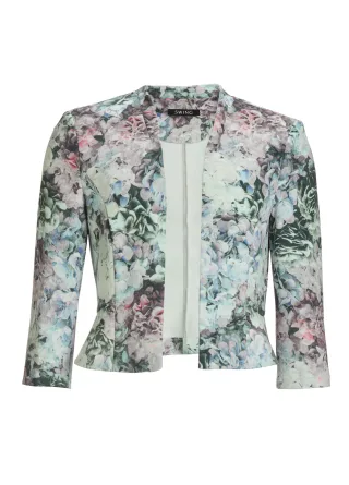 SWING - Floral bedruckter Scuba Blazer deep slate/multi - Gr. - 42